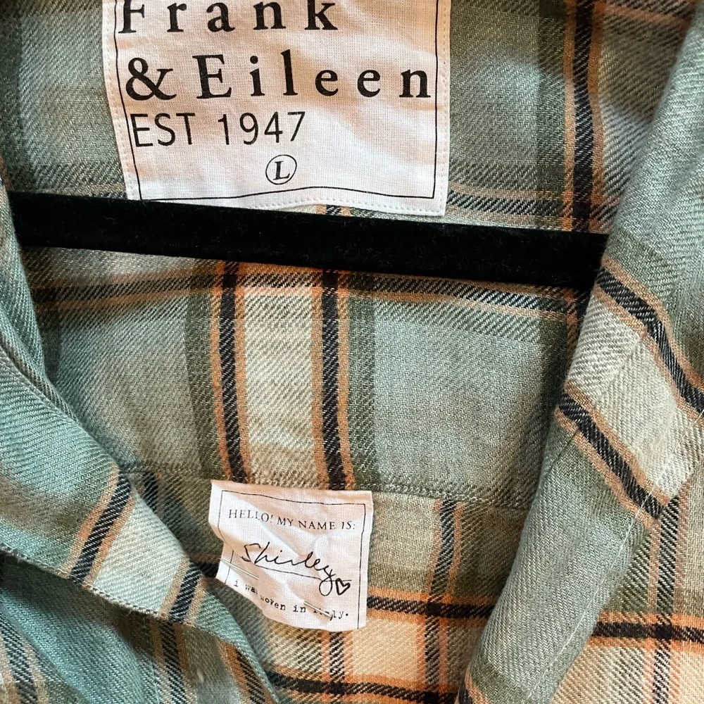 Frank & Eileen Green Sand Plaid Shirley Button Down Shirt - Picture 6 of 7